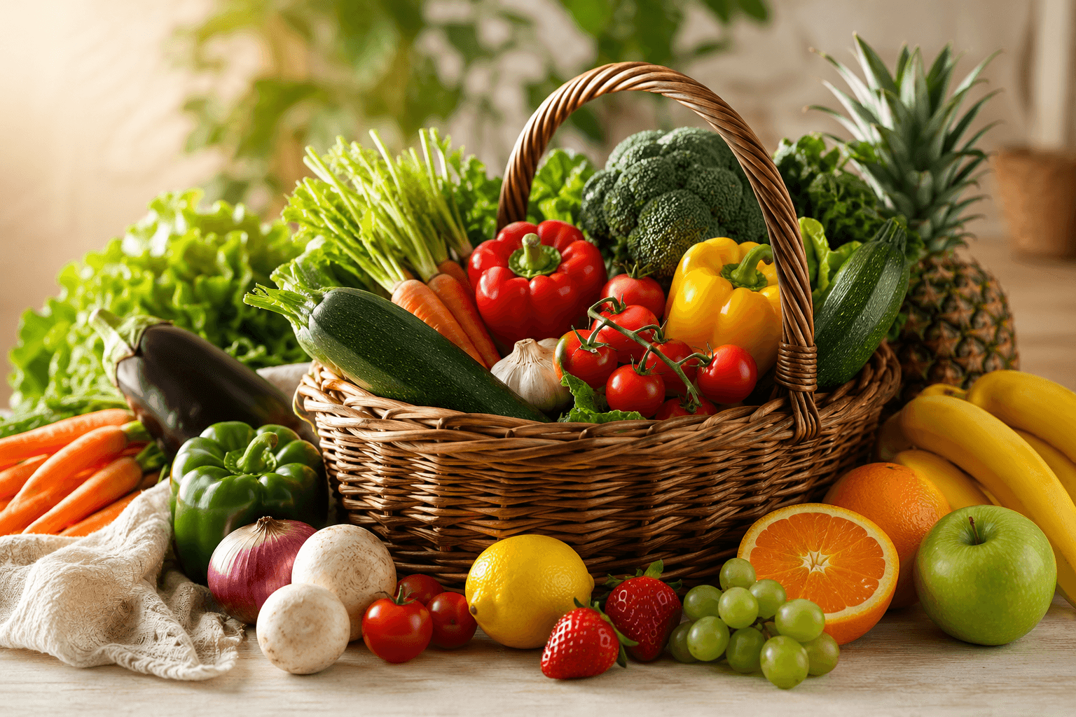 Fresh produce used in SAFEDIET meal plans