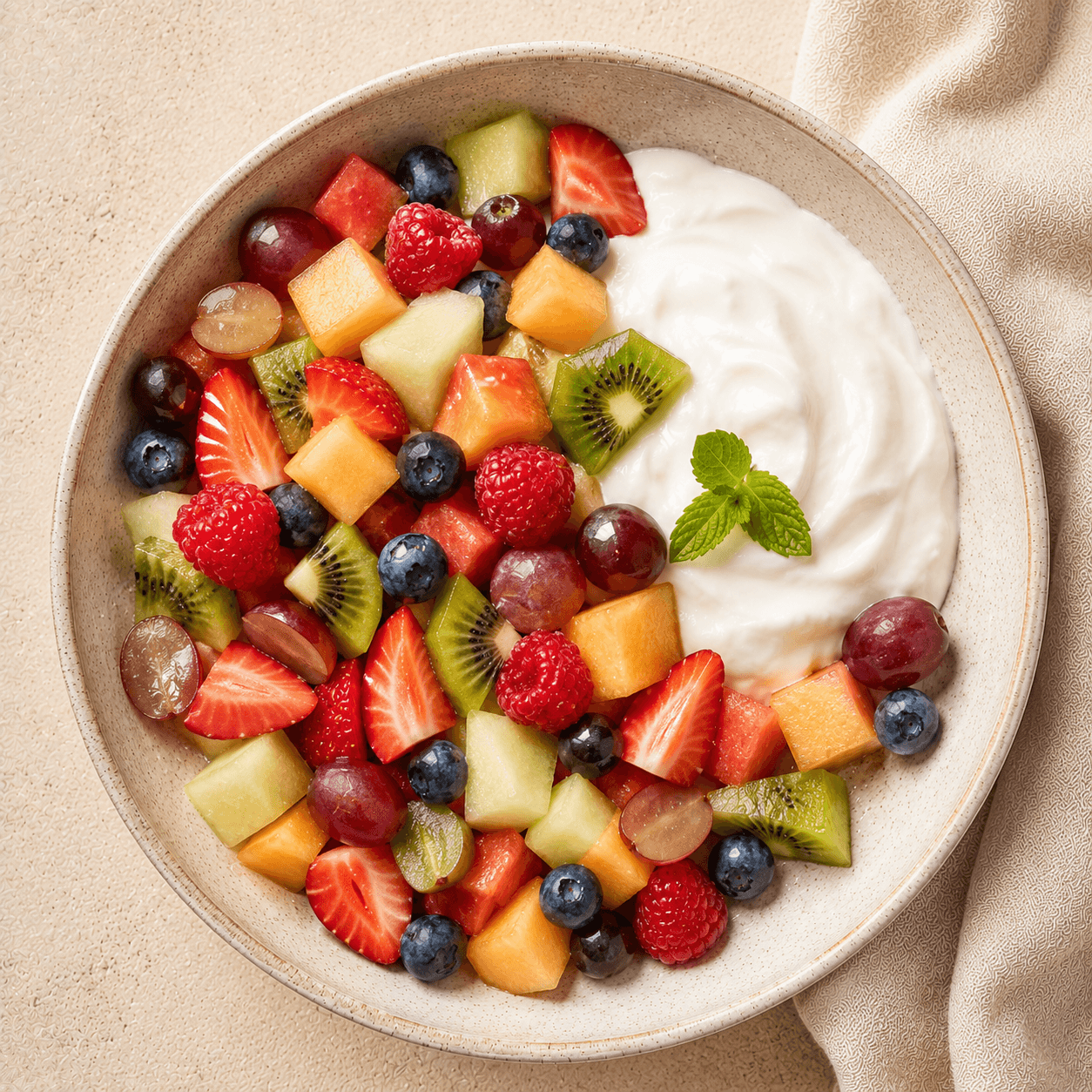 Fruit Salad & Yogurt