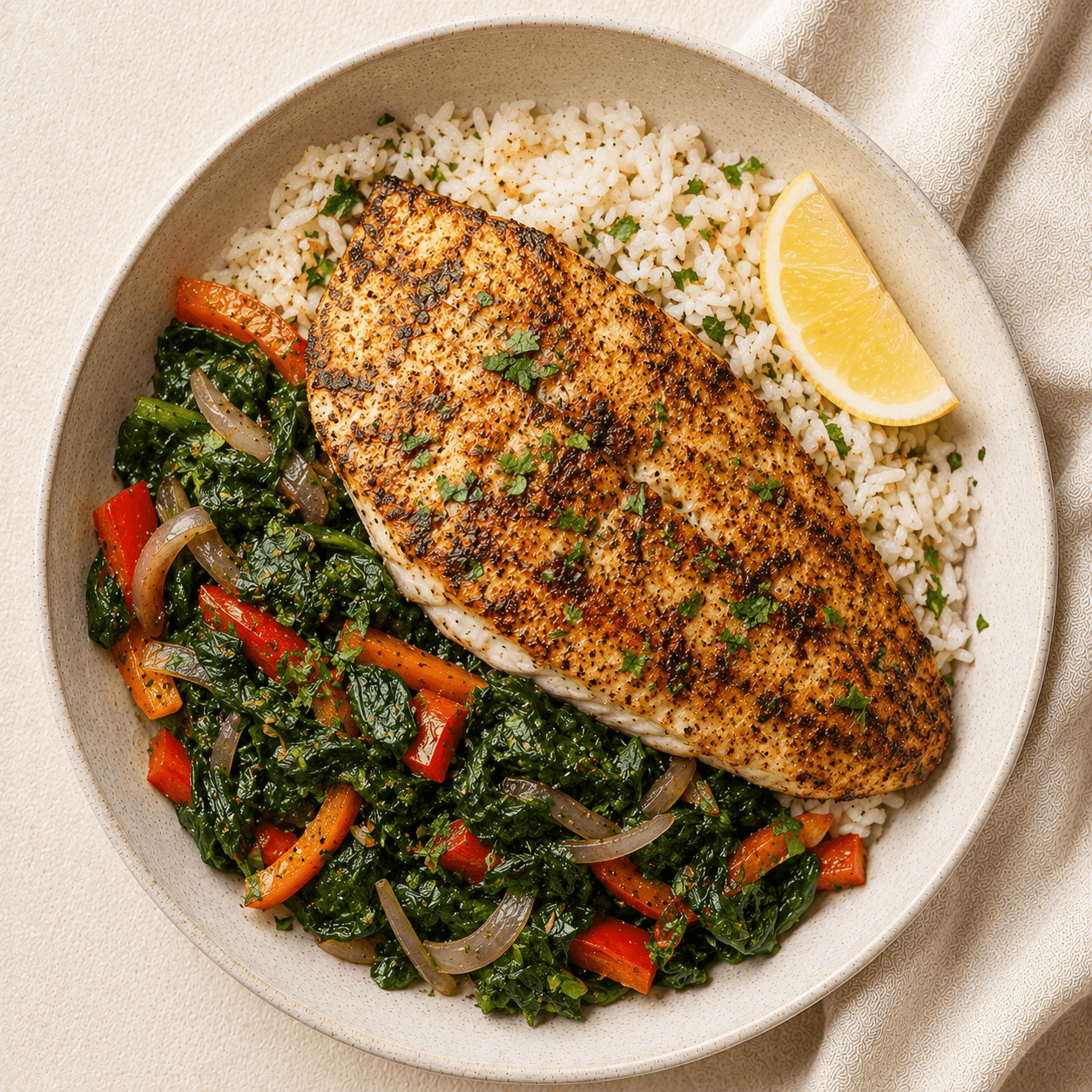 Grilled Fish Bowl