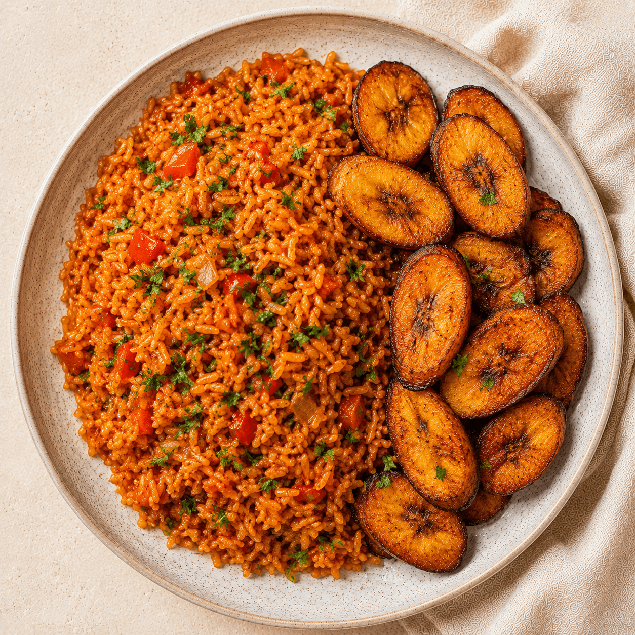 Jollof Rice & Plantain